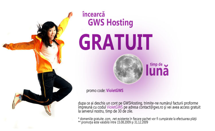 Oferta de hosting gratuit pentru o luna de zile